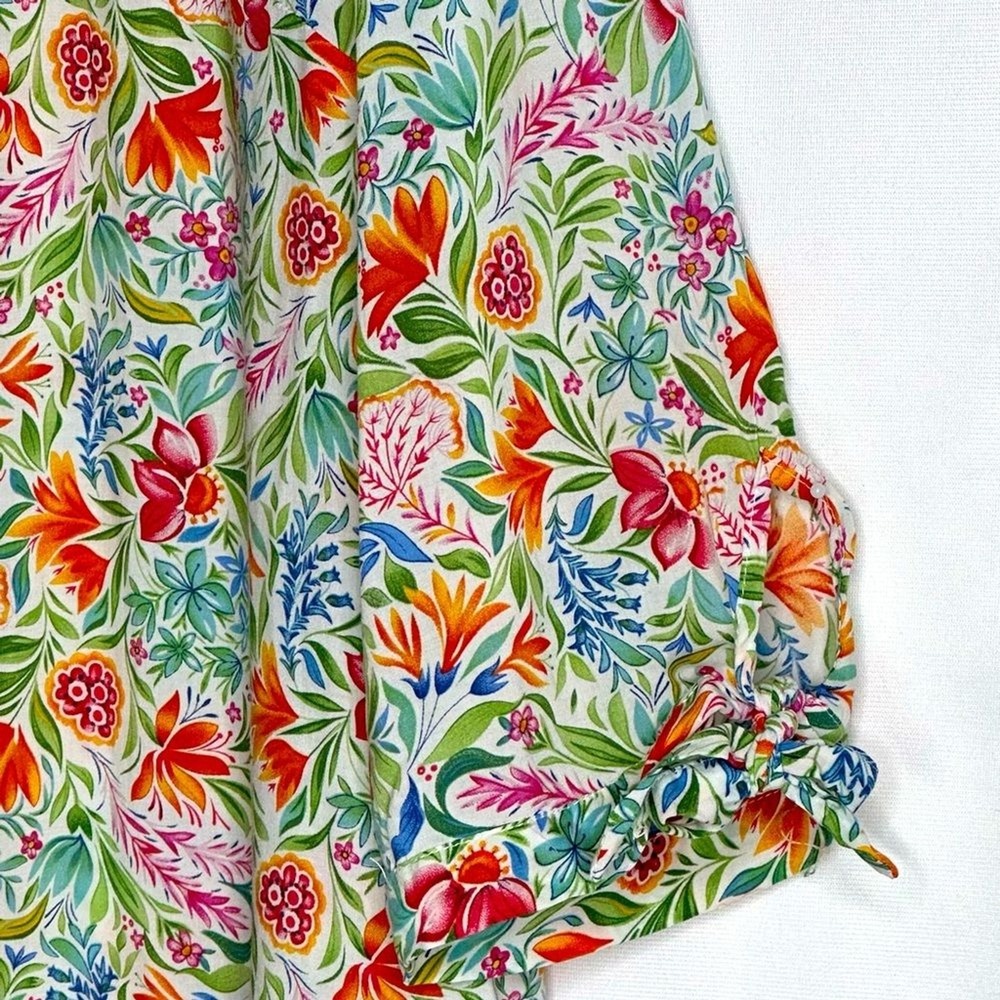 JNY Jones New York Floral Botanical Print Blouse Lightweight Spring Summer Sz 1X - Picture 8 of 8